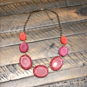 Shades of red statement necklace